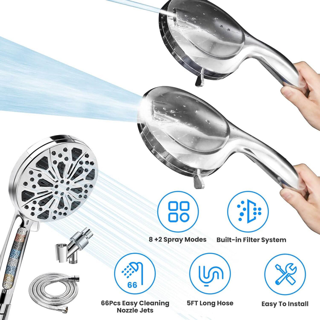 Handheld Filtered High Pressure Shower Head-Handheld Filtered High Pressure Shower Head