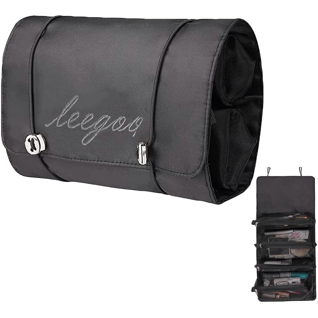 Hanging Roll-Up Makeup Bag-Hanging Roll-Up Makeup Bag
