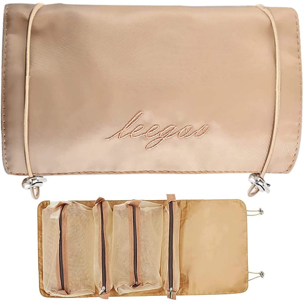 Hanging Roll-Up Makeup Bag-Hanging Roll-Up Makeup Bag
