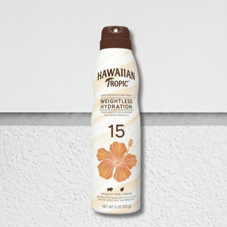 Hawaiian Tropic Sunscreen Clear Spray Weightless Hydration SPF 15 6oz