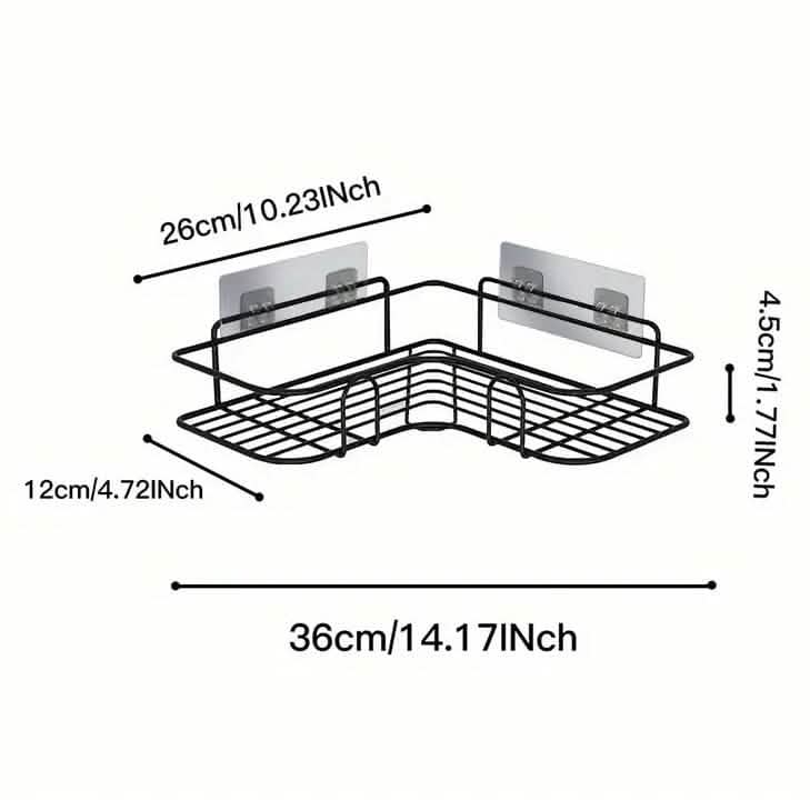 Heavy-Duty Triangle Wall Mounted Shower Caddy Rack-Heavy-Duty Triangle Wall Mounted Shower Caddy Rack
