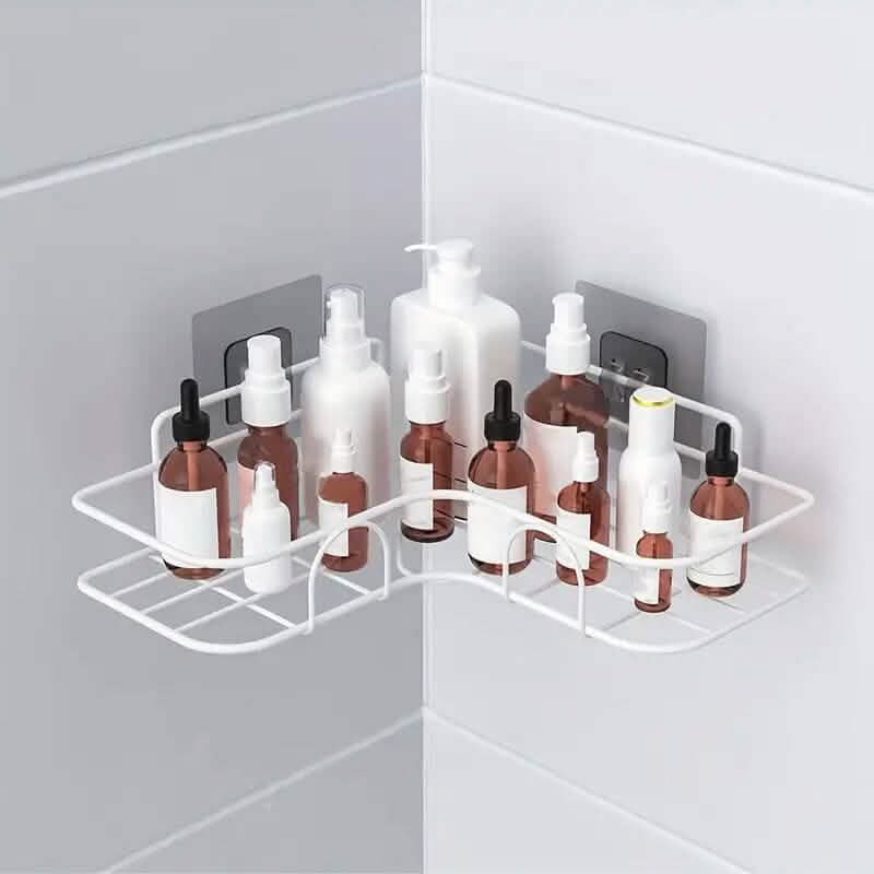 Heavy-Duty Triangle Wall Mounted Shower Caddy Rack-Heavy-Duty Triangle Wall Mounted Shower Caddy Rack