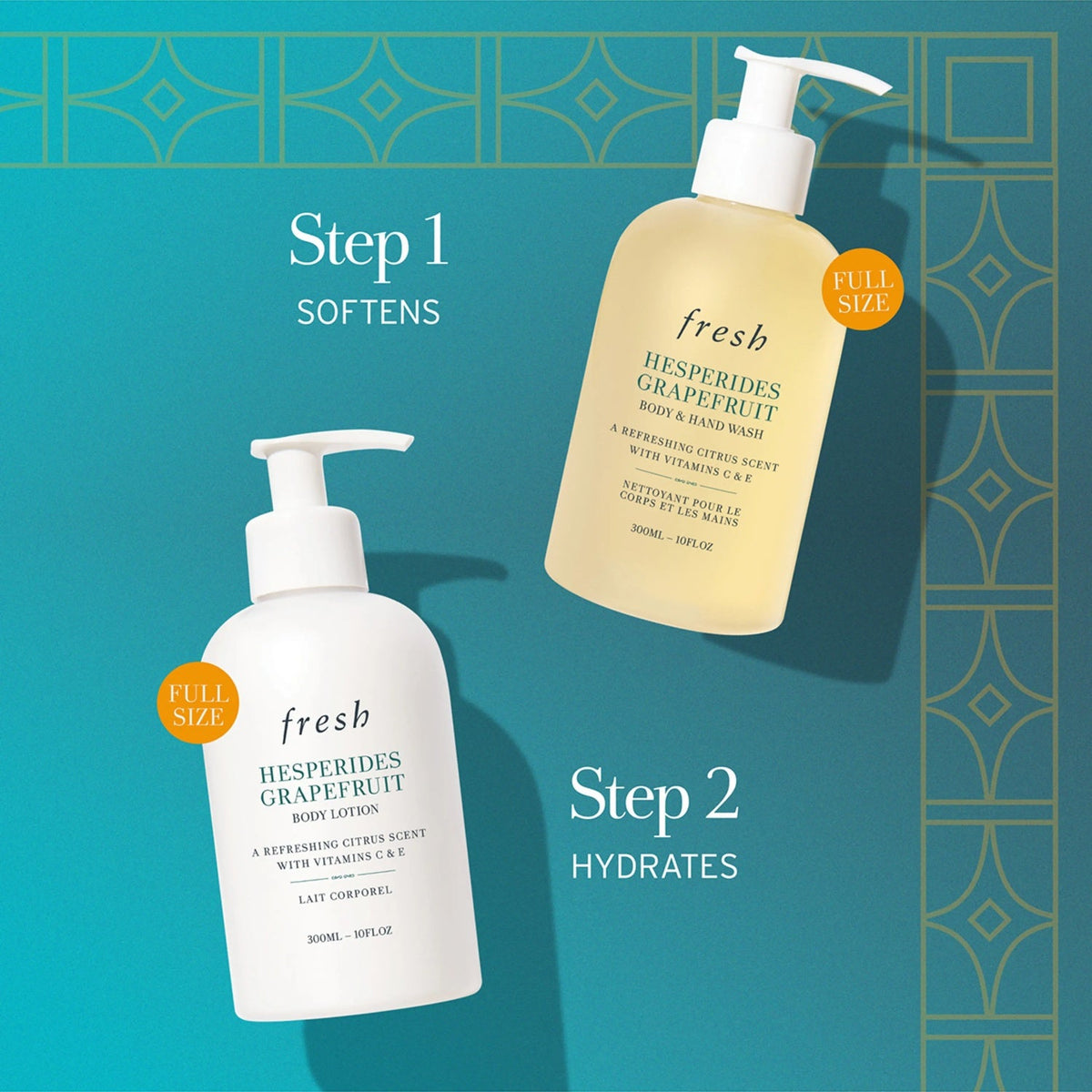 Fresh Hesperides Grapefruit Citrus Sensations Shower Gel 10 Oz & Lotion 10 Oz Set-Fresh Hesperides Grapefruit Citrus Sensations Shower Gel 10 Oz & Lotion 10 Oz Set