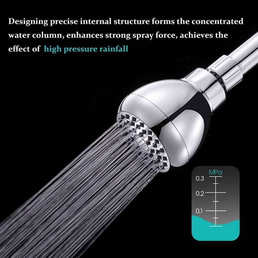High Pressure Shower Head 3" Anti-clog Anti-leak Fixed with Adjustable Swivel Brass Ball Joint-High Pressure Shower Head 3" Anti-clog Anti-leak Fixed with Adjustable Swivel Brass Ball Joint