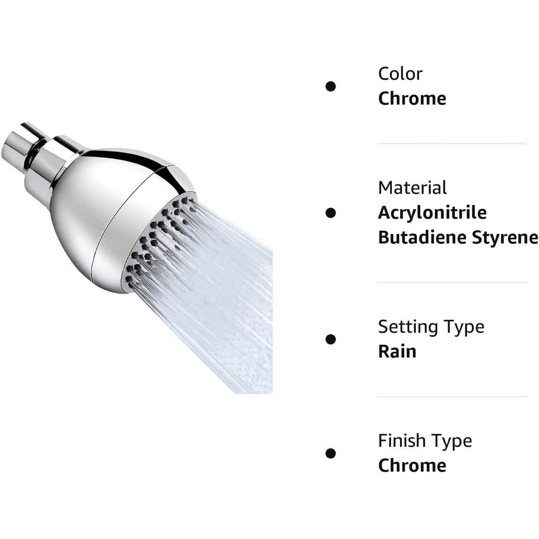 High Pressure Shower Head 3" Anti-clog Anti-leak Fixed with Adjustable Swivel Brass Ball Joint-High Pressure Shower Head 3" Anti-clog Anti-leak Fixed with Adjustable Swivel Brass Ball Joint