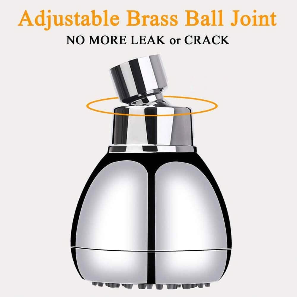 High Pressure Shower Head 3" Anti-clog Anti-leak Fixed with Adjustable Swivel Brass Ball Joint-High Pressure Shower Head 3" Anti-clog Anti-leak Fixed with Adjustable Swivel Brass Ball Joint