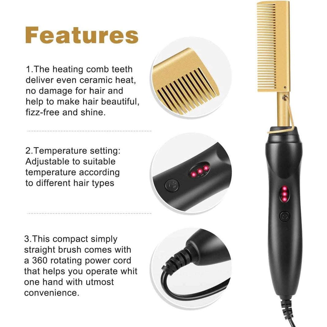 Hot Comb Hair Straightener Comb-Hot Comb Hair Straightener Comb