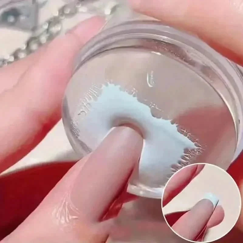 Hypoallergenic Silicone Nail Stamper and Scraper Set for French Manicure Stamping Plate-Hypoallergenic Silicone Nail Stamper and Scraper Set for French Manicure Stamping Plate