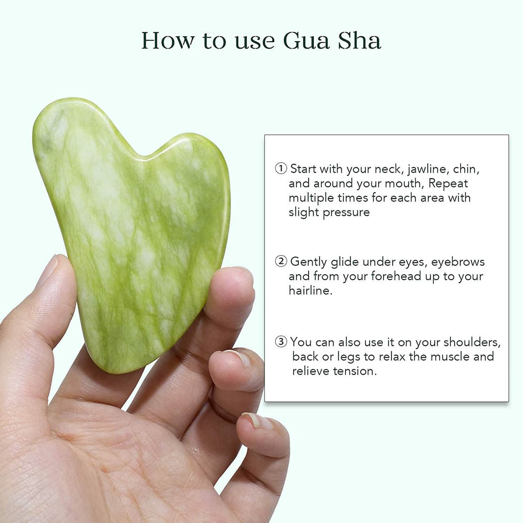 Jade Roller & Gua Sha Set Facial Beauty Tools Face Roller Skin Massager-Jade Roller & Gua Sha Set Facial Beauty Tools Face Roller Skin Massager