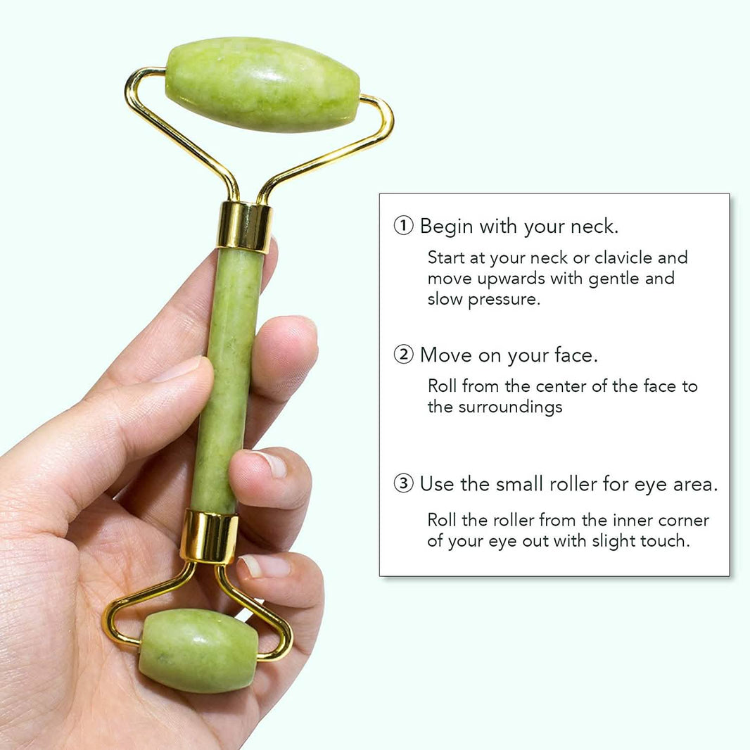 Jade Roller & Gua Sha Set Facial Beauty Tools Face Roller Skin Massager-Jade Roller & Gua Sha Set Facial Beauty Tools Face Roller Skin Massager