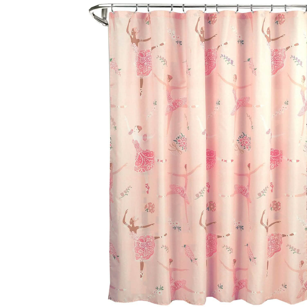 Kidz Mix Dancing Ballerinas Shower Curtain-Kidz Mix Dancing Ballerinas Shower Curtain