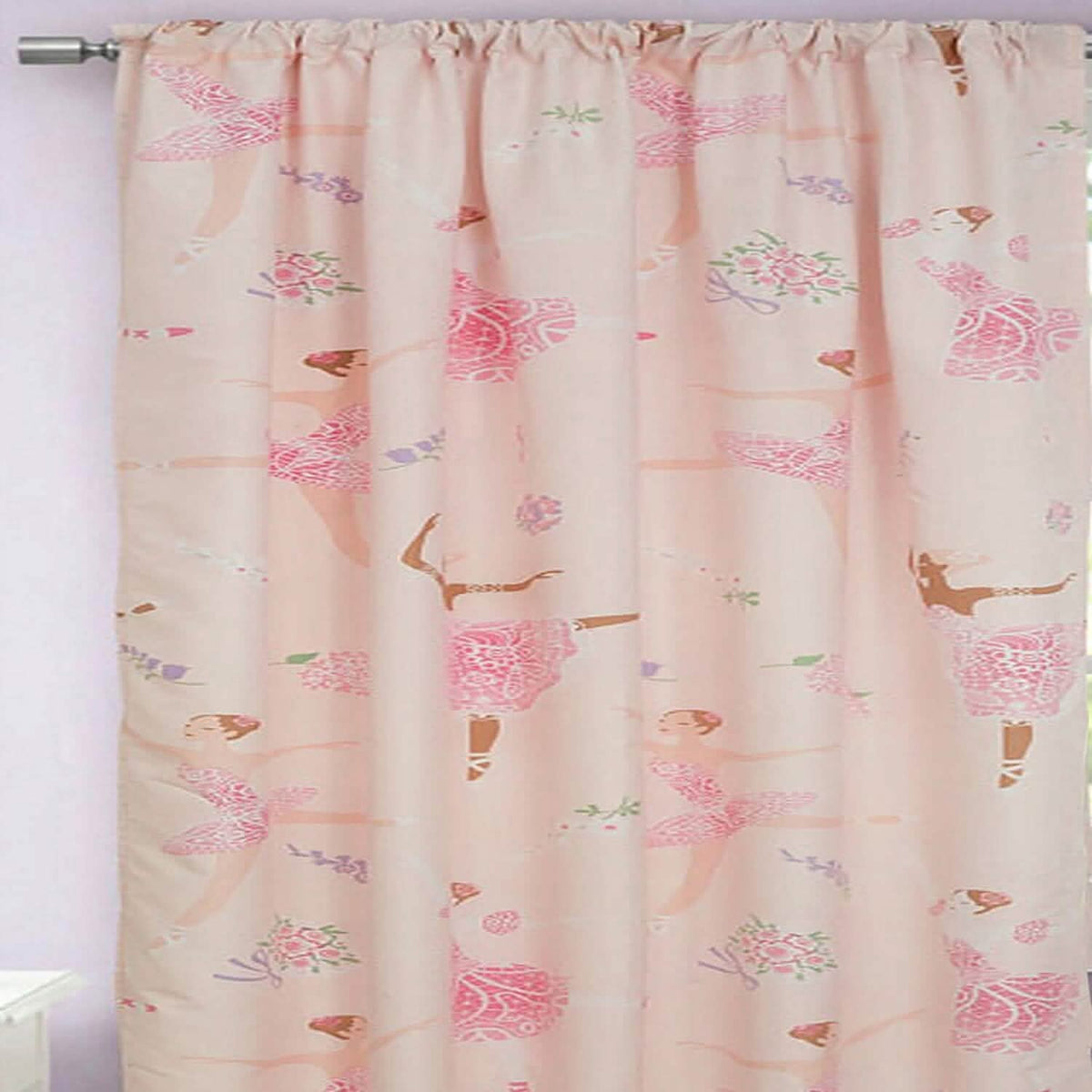 Kidz Mix Dancing Ballerinas Shower Curtain-Kidz Mix Dancing Ballerinas Shower Curtain