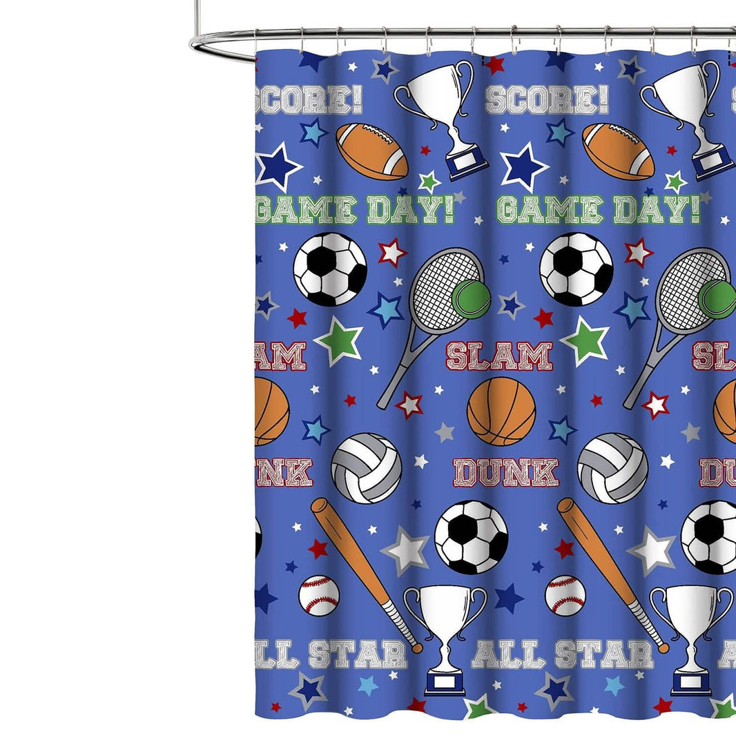 Kidz Mix Game Day Shower Curtain-Kidz Mix Game Day Shower Curtain
