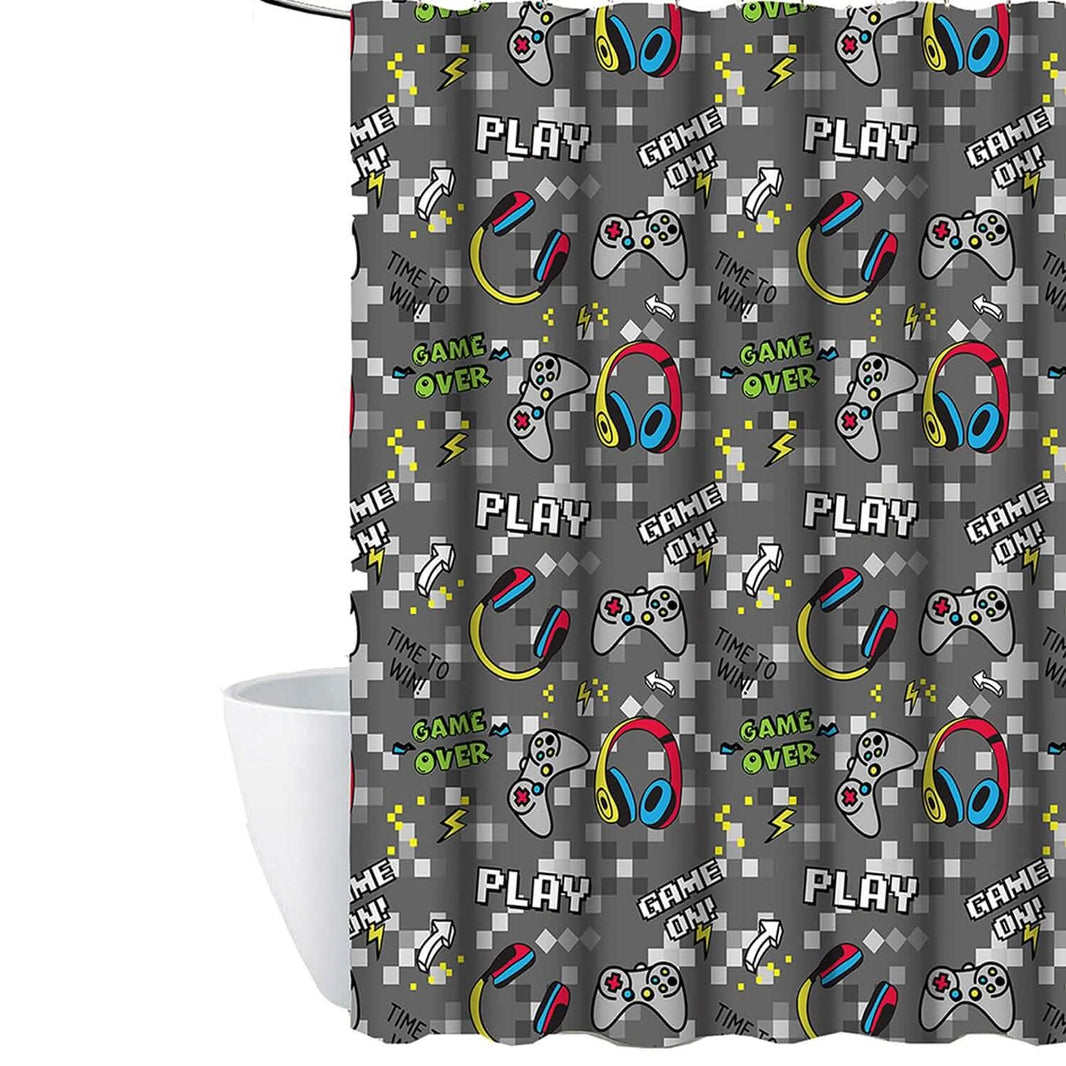 Kidz Mix Game on Glow-in-the-Dark Shower Curtain-Kidz Mix Game on Glow-in-the-Dark Shower Curtain