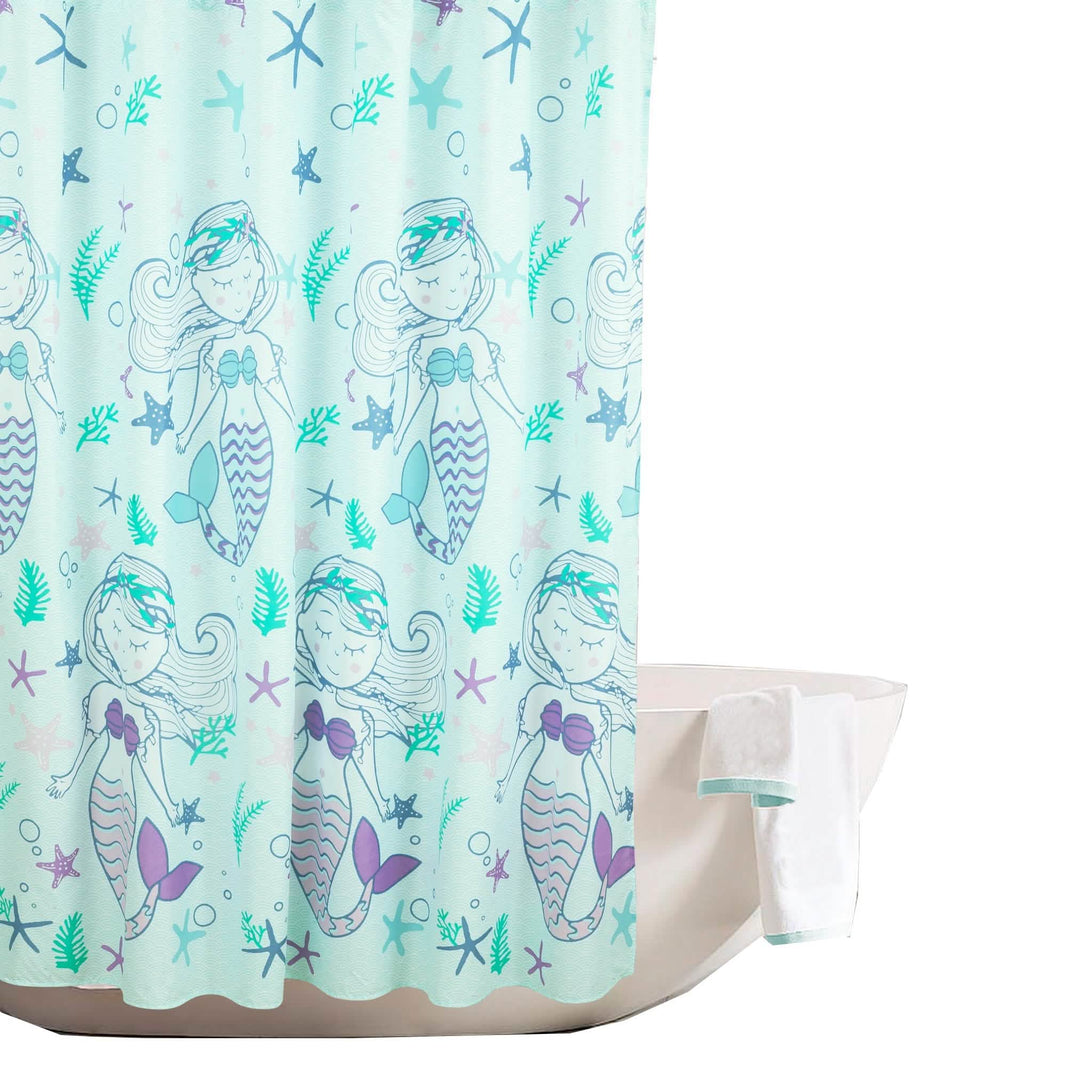 Kidz Mix Mystical Mermaid Shower Curtain-Kidz Mix Mystical Mermaid Shower Curtain