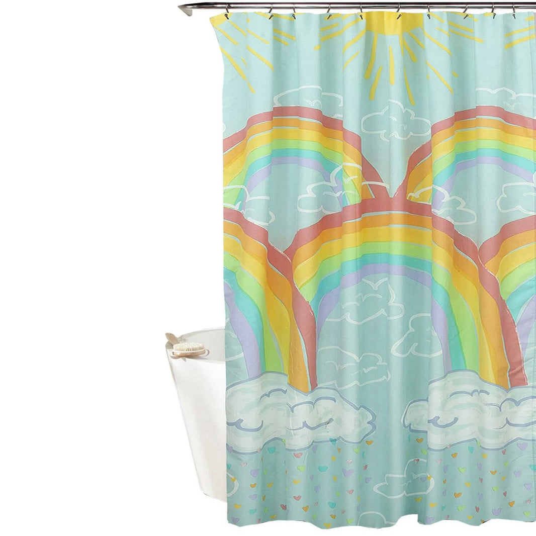 Kidz Mix Rainbow Clouds Shower Curtain-Kidz Mix Rainbow Clouds Shower Curtain