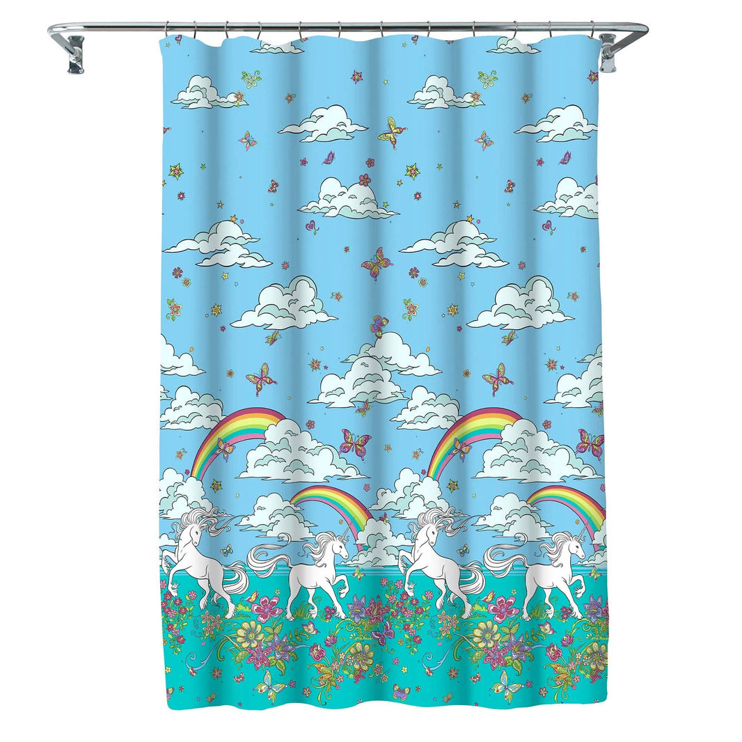 Kidz Mix Unicorn Rainbow Shower Curtain-Kidz Mix Unicorn Rainbow Shower Curtain