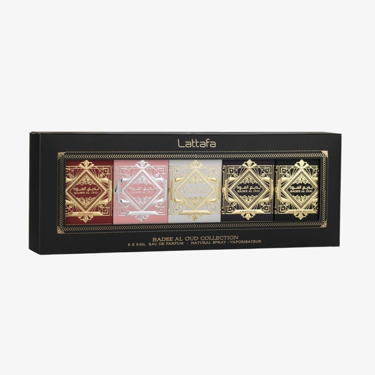 Lattafa Badee Al Oud Collection 5 x 5ml EDP Gift Set-Lattafa Badee Al Oud Collection 5 x 5ml EDP Gift Set