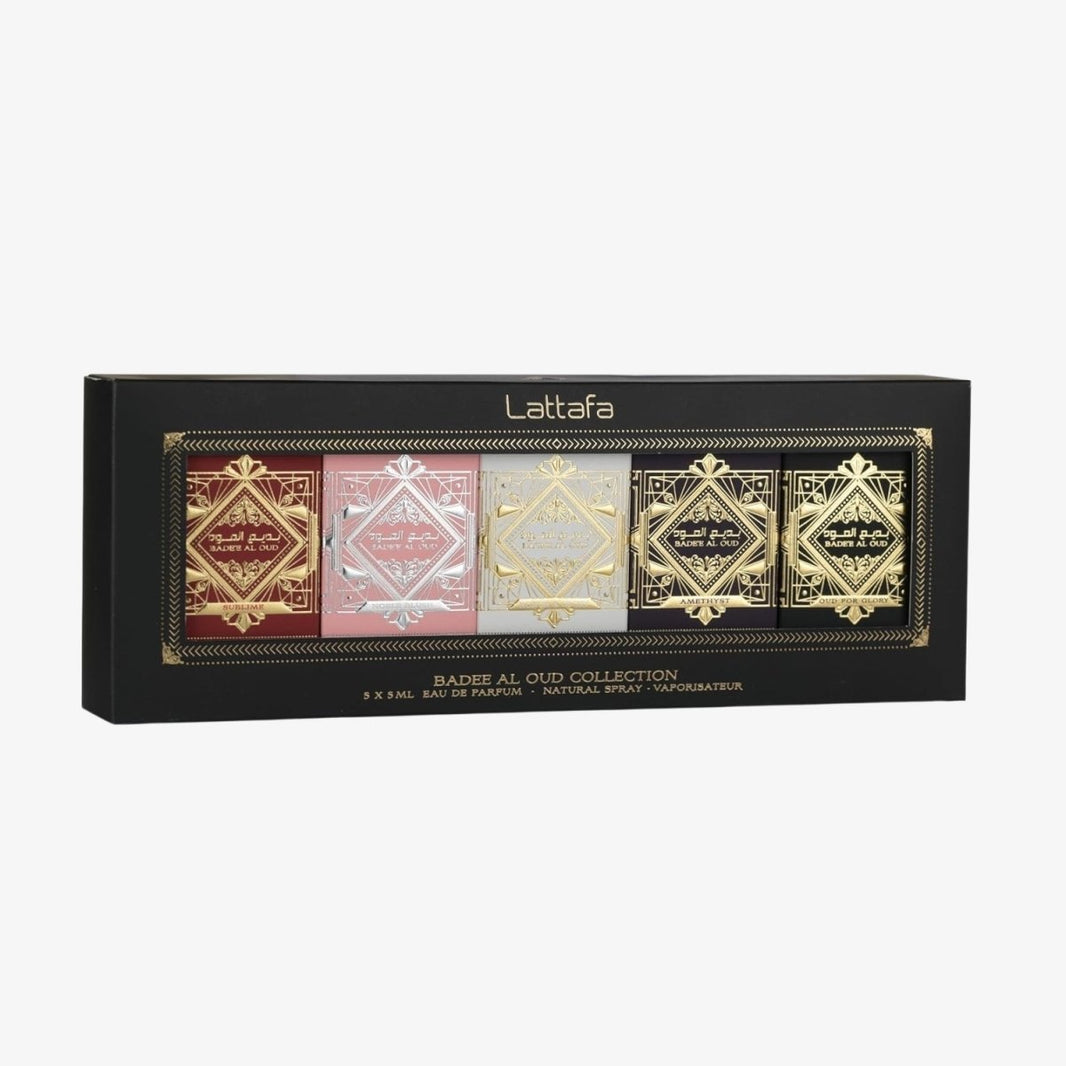 Lattafa Badee Al Oud Collection 5 x 5ml EDP Gift Set-Lattafa Badee Al Oud Collection 5 x 5ml EDP Gift Set