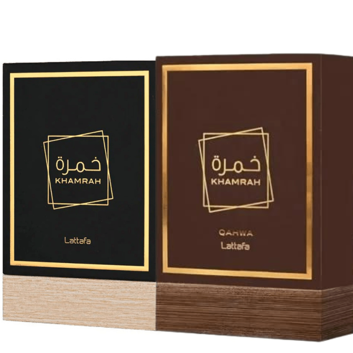 Lattafa Khamrah + Khamrah Qahwa Bundle EDP 100ml (2pcs) Gift Set-Lattafa Khamrah + Khamrah Qahwa Bundle EDP 100ml (2pcs) Gift Set