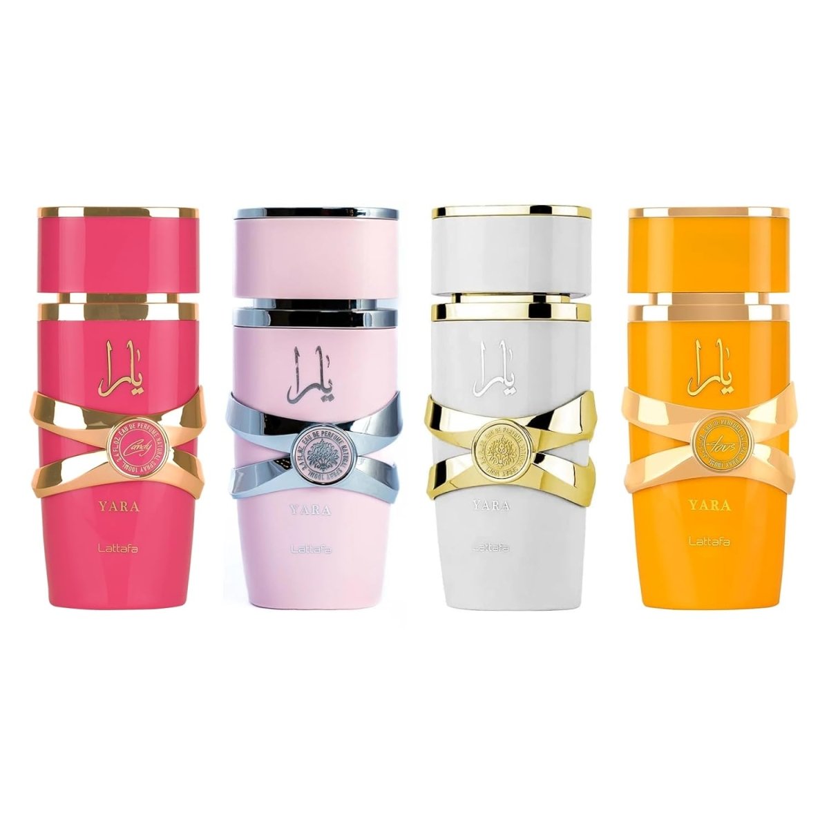 Lattafa Yara Eau De Parfum Pack of 4 Gift Set (Yara + Candy + Tous + Moi)-Lattafa Yara Eau De Parfum Pack of 4 Gift Set (Yara + Candy + Tous + Moi)