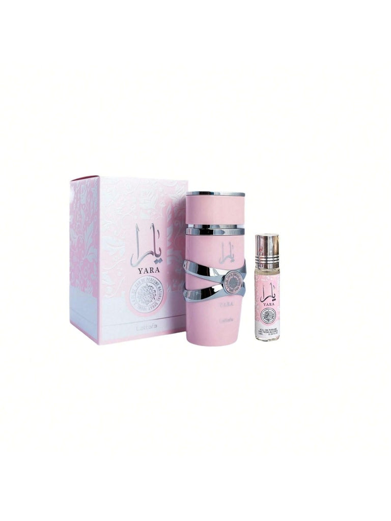 Lattafa Yara EDP 100Ml + Yara roll on 10Ml 0.34Oz for Women