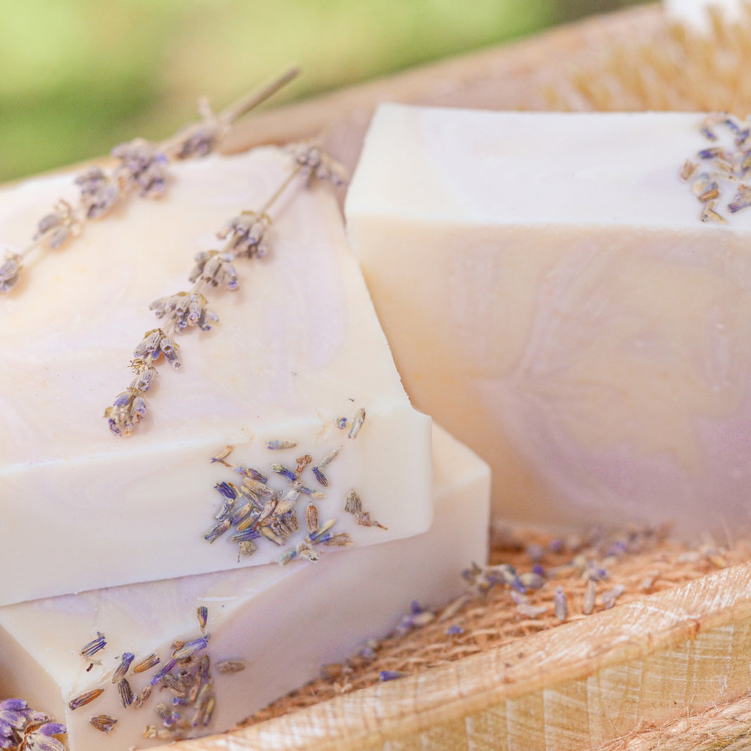 Lavender + Mint Handmade Tallow and Goat Milk Soap Bar-Lavender + Mint Handmade Tallow and Goat Milk Soap Bar