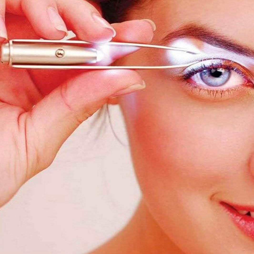 Led Light Eyelash Eyebrow Hair Removal Tweezers-Led Light Eyelash Eyebrow Hair Removal Tweezers
