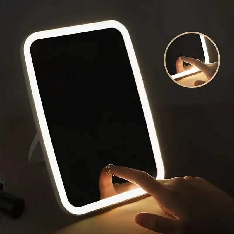 LED Makeup Mirror with Touch Sensor - 3 Color Lighting Modes-LED Makeup Mirror with Touch Sensor - 3 Color Lighting Modes