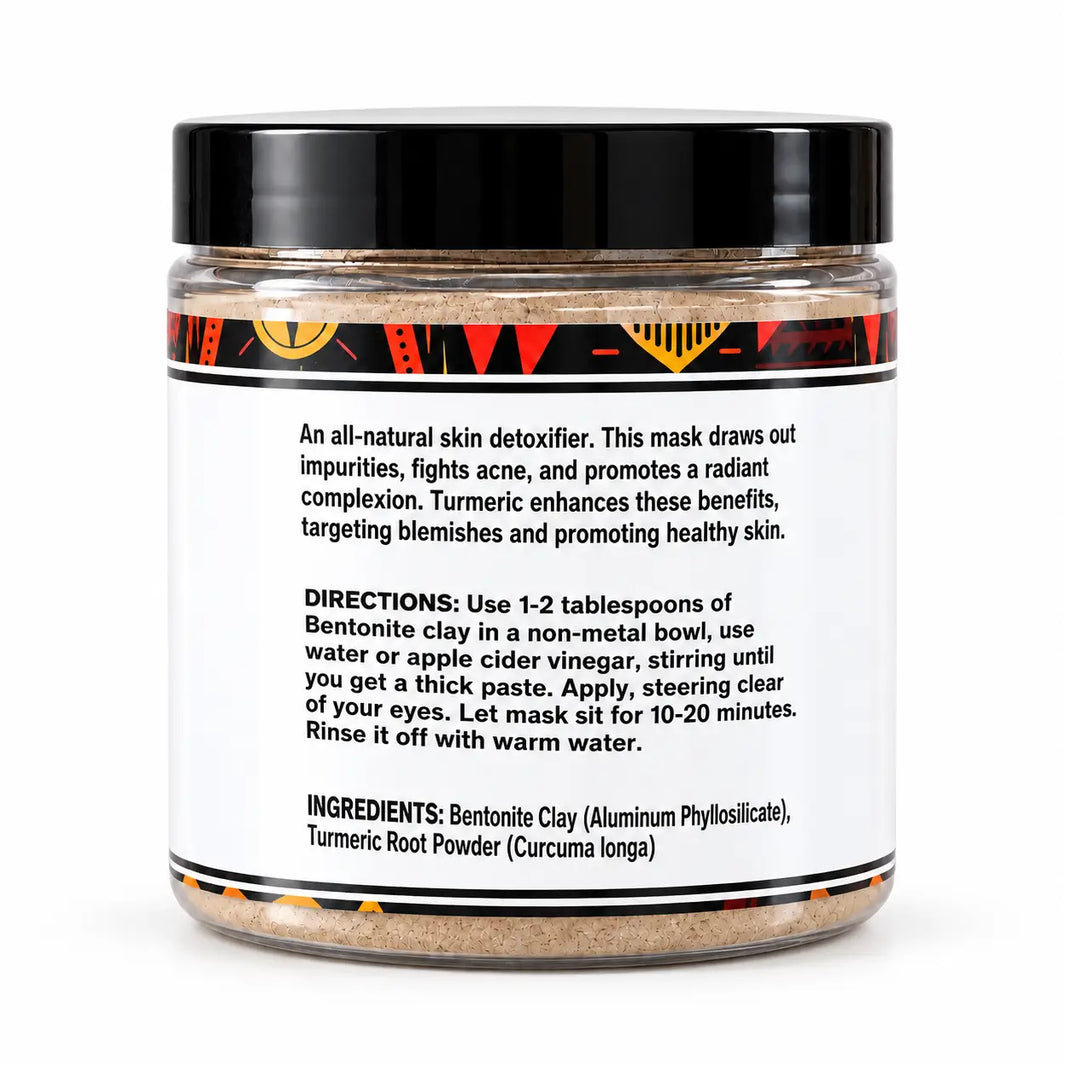 Lulu's Holistics Turmeric & Bentonite Clay Clarifying Detox Mask (8oz)-Lulu's Holistics Turmeric & Bentonite Clay Clarifying Detox Mask (8oz)