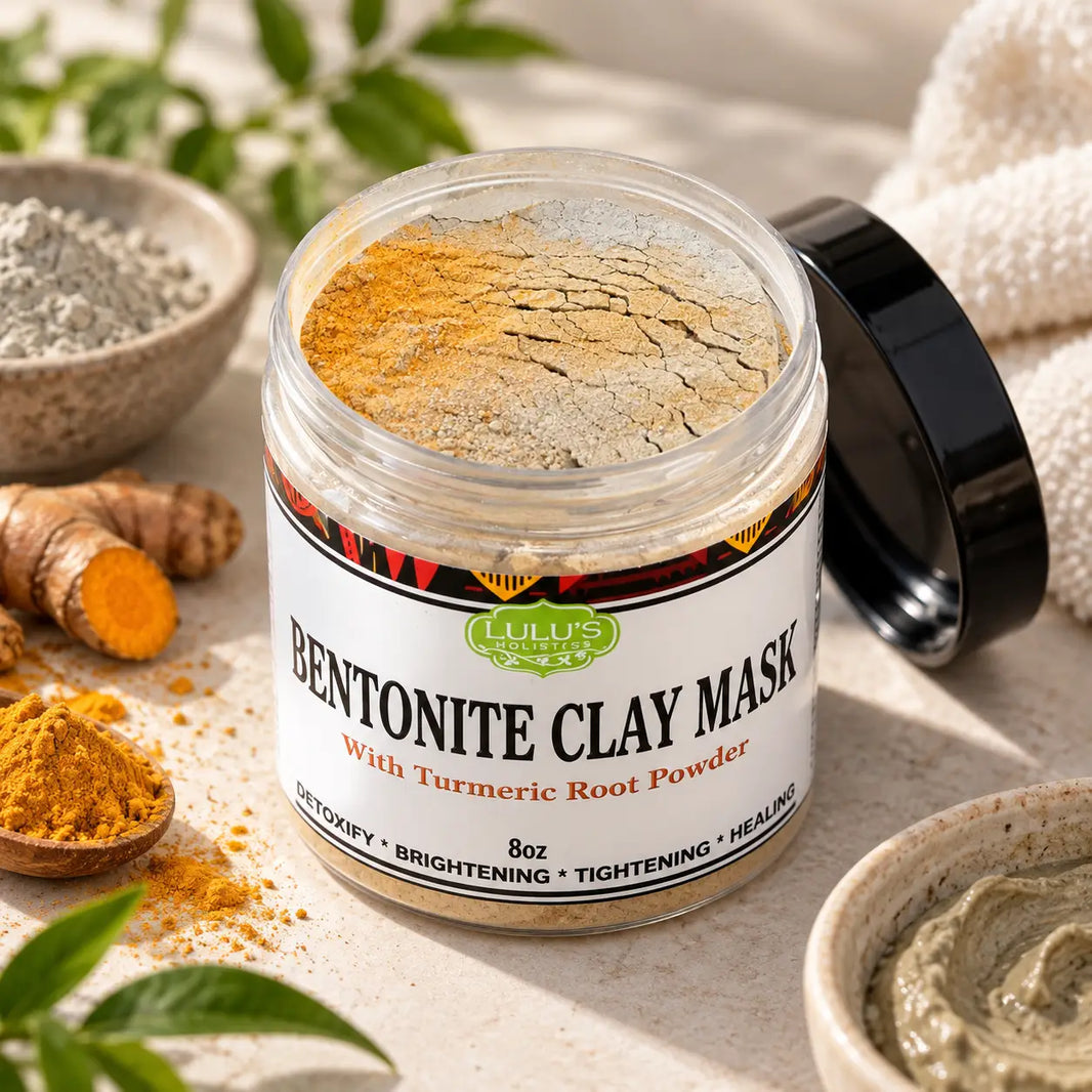 Lulu's Holistics Turmeric & Bentonite Clay Clarifying Detox Mask (8oz)-Lulu's Holistics Turmeric & Bentonite Clay Clarifying Detox Mask (8oz)