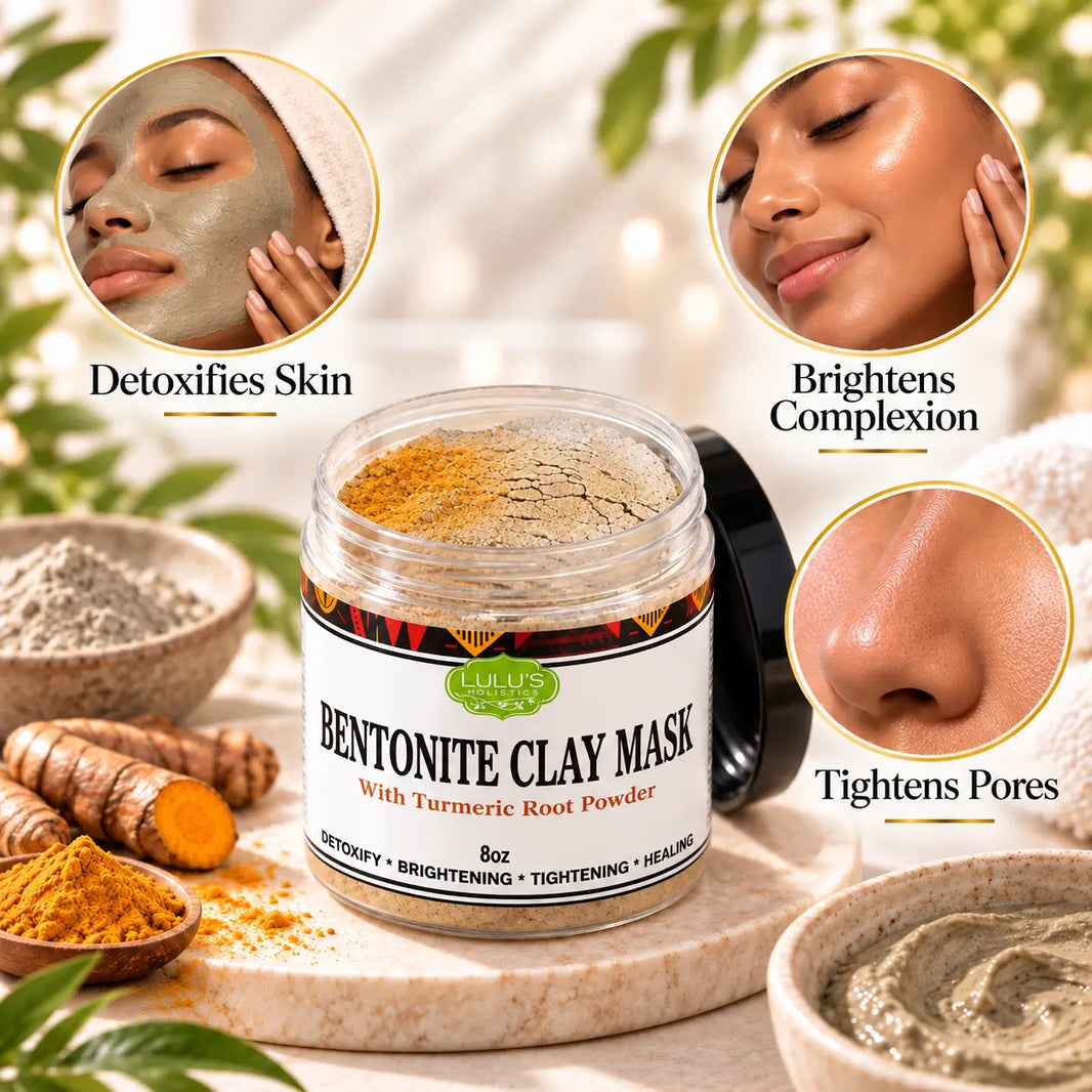 Lulu's Holistics Turmeric & Bentonite Clay Clarifying Detox Mask (8oz)-Lulu's Holistics Turmeric & Bentonite Clay Clarifying Detox Mask (8oz)