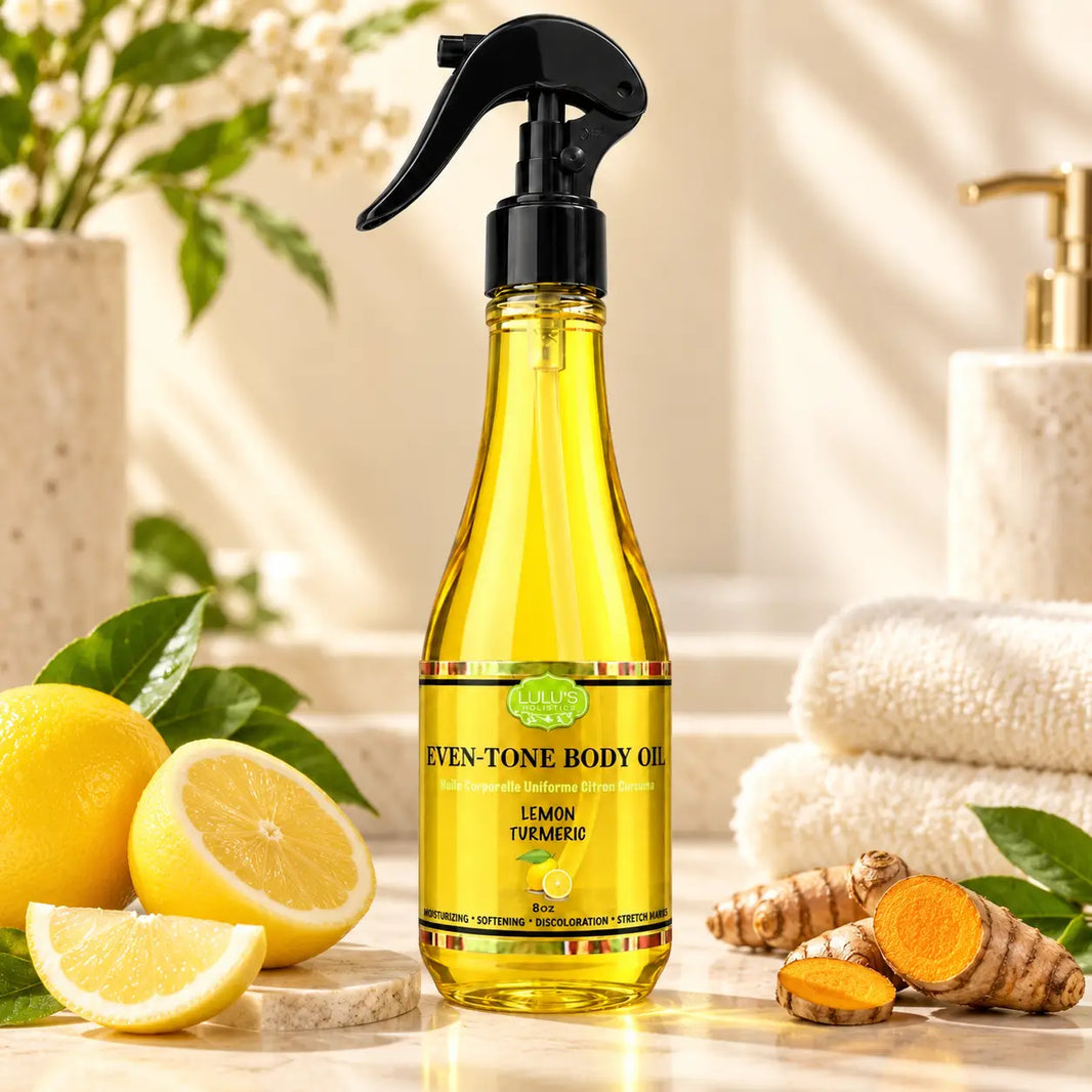 Lulu's Holistics Lemon Turmeric Radiance Conditioning Body Oil (8oz)-Lulu's Holistics Lemon Turmeric Radiance Conditioning Body Oil (8oz)