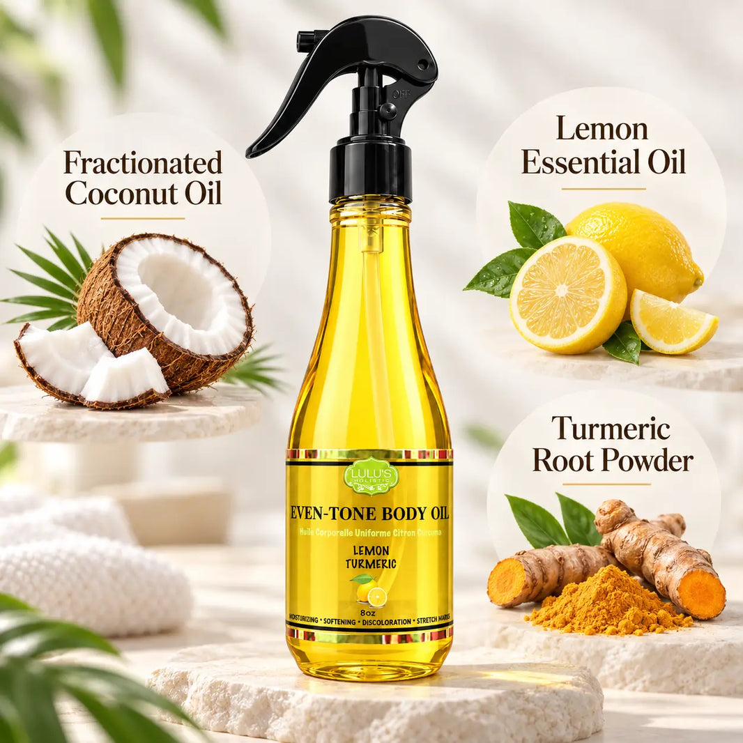 Lulu's Holistics Lemon Turmeric Radiance Conditioning Body Oil (8oz)-Lulu's Holistics Lemon Turmeric Radiance Conditioning Body Oil (8oz)