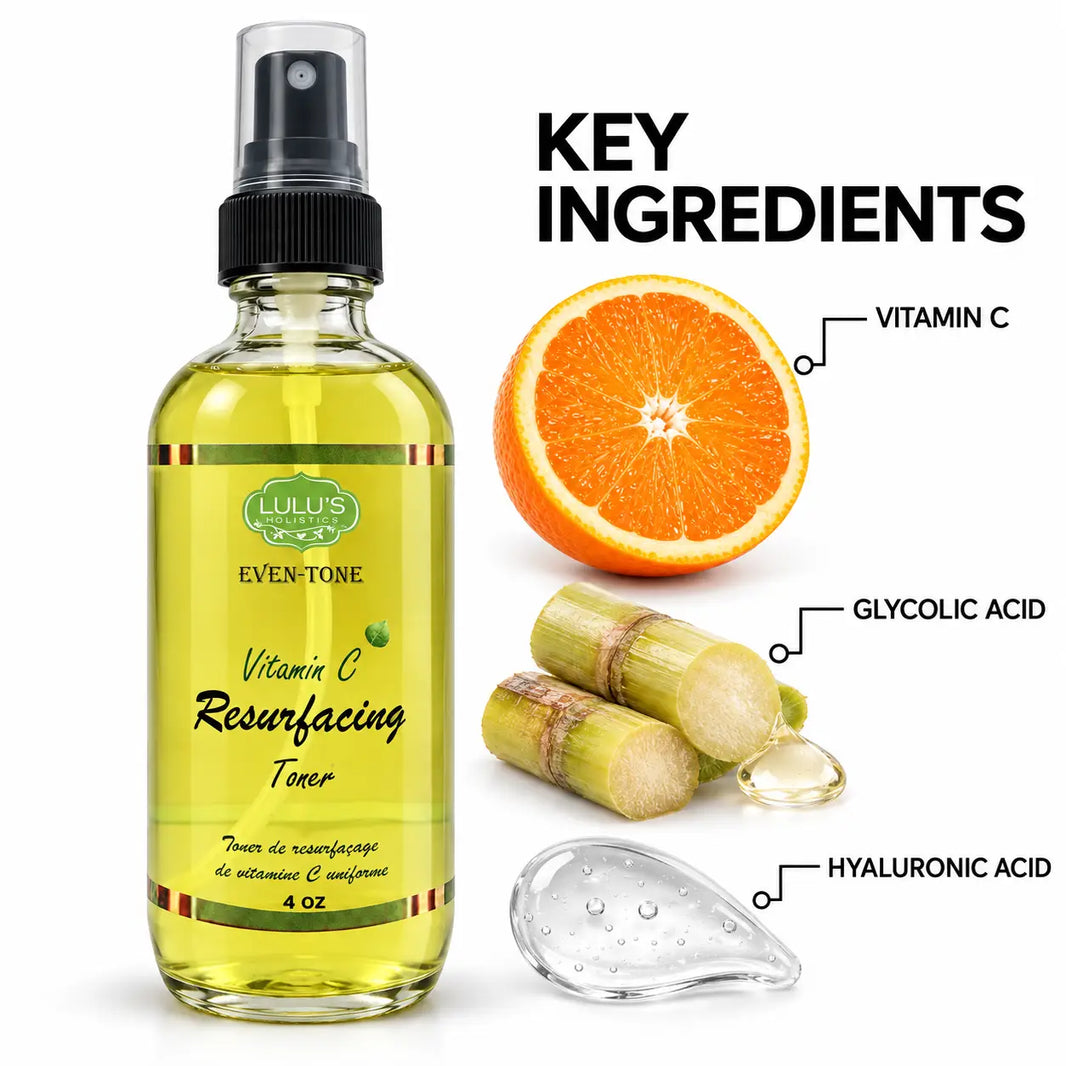 Lulu's Holistics Even-Tone Vitamin C Resurfacing Toner Spray (4oz)-Lulu's Holistics Even-Tone Vitamin C Resurfacing Toner Spray (4oz)