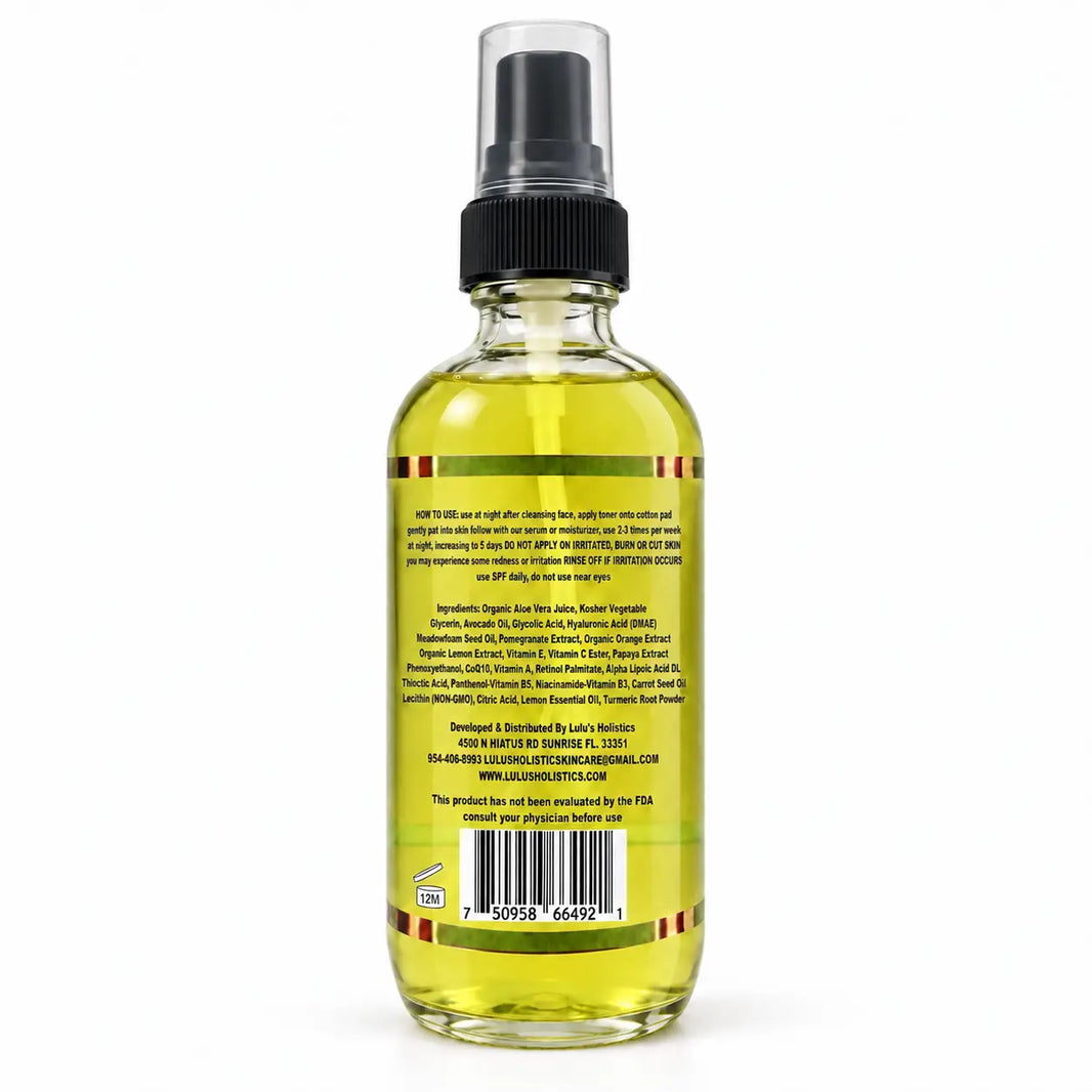 Lulu's Holistics Even-Tone Vitamin C Resurfacing Toner Spray (4oz)-Lulu's Holistics Even-Tone Vitamin C Resurfacing Toner Spray (4oz)