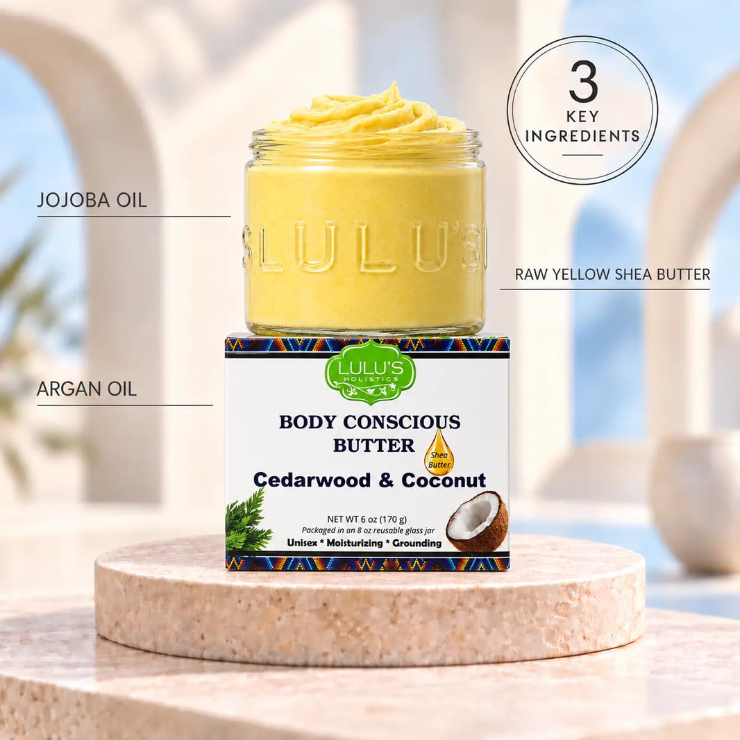 Lulu's Holistics Cedarwood & Coconut Whipped Body Butter – Deep Moisture for Dry Skin-Lulu's Holistics Cedarwood & Coconut Whipped Body Butter – Deep Moisture for Dry Skin