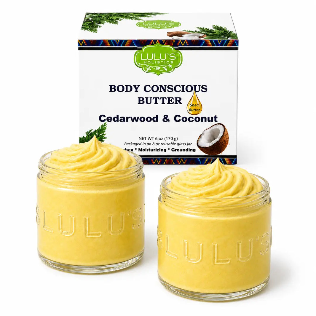 Lulu's Holistics Cedarwood & Coconut Whipped Body Butter – Deep Moisture for Dry Skin-Lulu's Holistics Cedarwood & Coconut Whipped Body Butter – Deep Moisture for Dry Skin