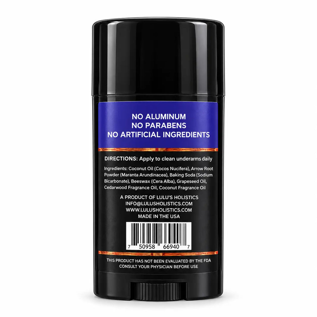 Lulu's Holistics Cedarwood & Coconut Aluminum-Free Deodorant (2.25oz)-Lulu's Holistics Cedarwood & Coconut Aluminum-Free Deodorant (2.25oz)