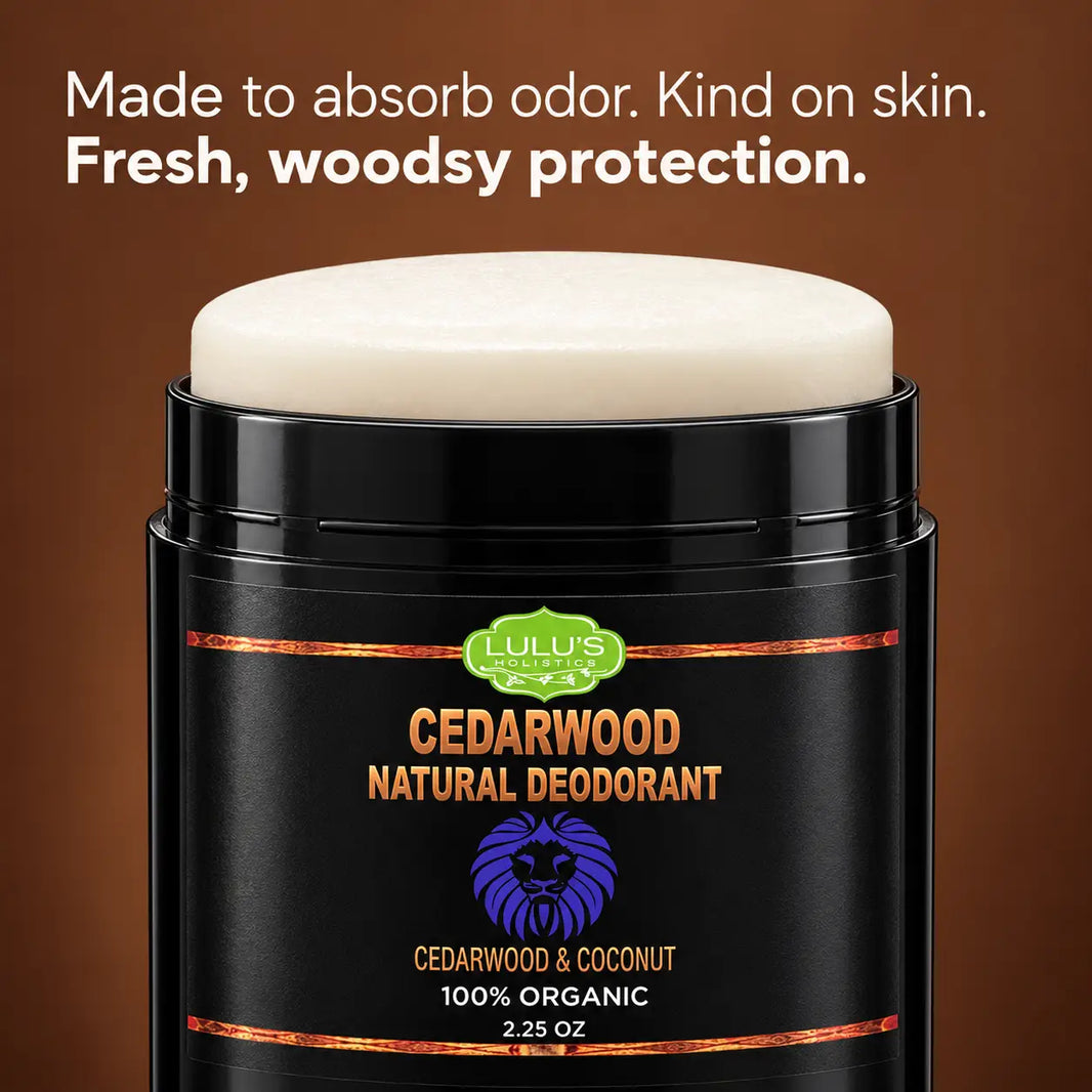 Lulu's Holistics Cedarwood & Coconut Aluminum-Free Deodorant (2.25oz)-Lulu's Holistics Cedarwood & Coconut Aluminum-Free Deodorant (2.25oz)