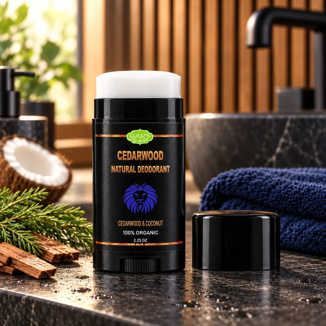 Lulu's Holistics Cedarwood & Coconut Aluminum-Free Deodorant (2.25oz)-Lulu's Holistics Cedarwood & Coconut Aluminum-Free Deodorant (2.25oz)