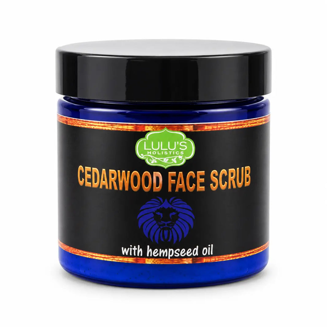 Lulu's Holistics Cedarwood & Hemp Seed Exfoliating Face Scrub (4oz)-Lulu's Holistics Cedarwood & Hemp Seed Exfoliating Face Scrub (4oz)