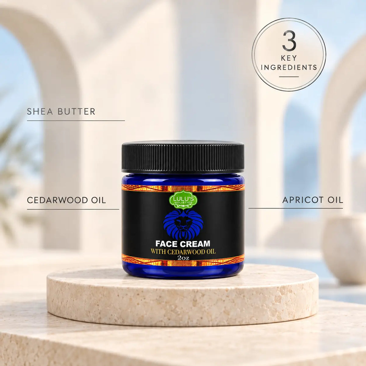 Lulu's Holistics Cedarwood Face & Beard Hydrating Men's Moisturizer Cream (2oz)-Lulu's Holistics Cedarwood Face & Beard Hydrating Men's Moisturizer Cream (2oz)