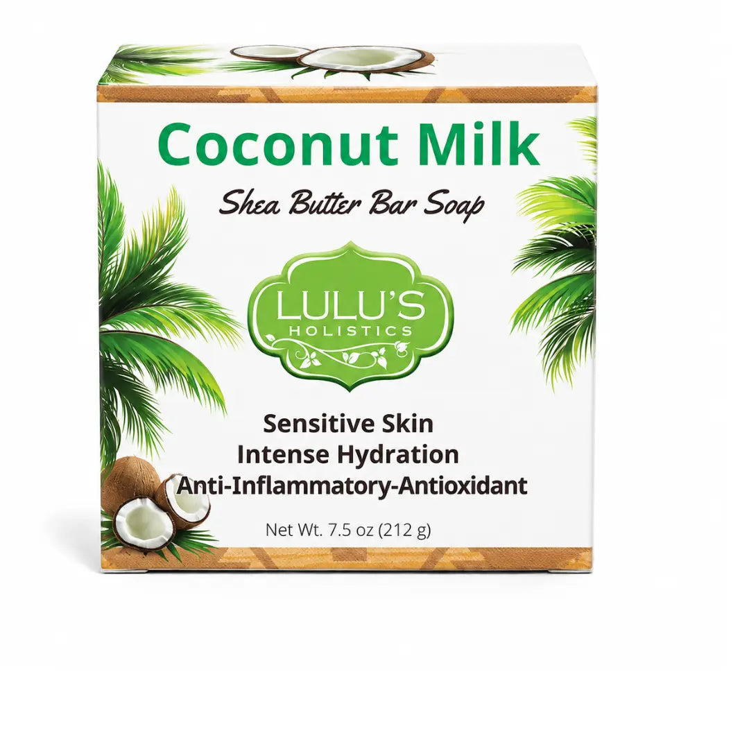 Lulu's Holistics Coconut Milk Shea Butter Bar Soap – Moisturizing Cleanse-Lulu's Holistics Coconut Milk Shea Butter Bar Soap – Moisturizing Cleanse