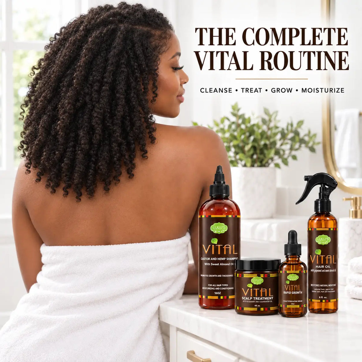 Lulu's Holistics Vital Hair & Scalp Conditioning Complete 4-Piece Routine Box-Lulu's Holistics Vital Hair & Scalp Conditioning Complete 4-Piece Routine Box