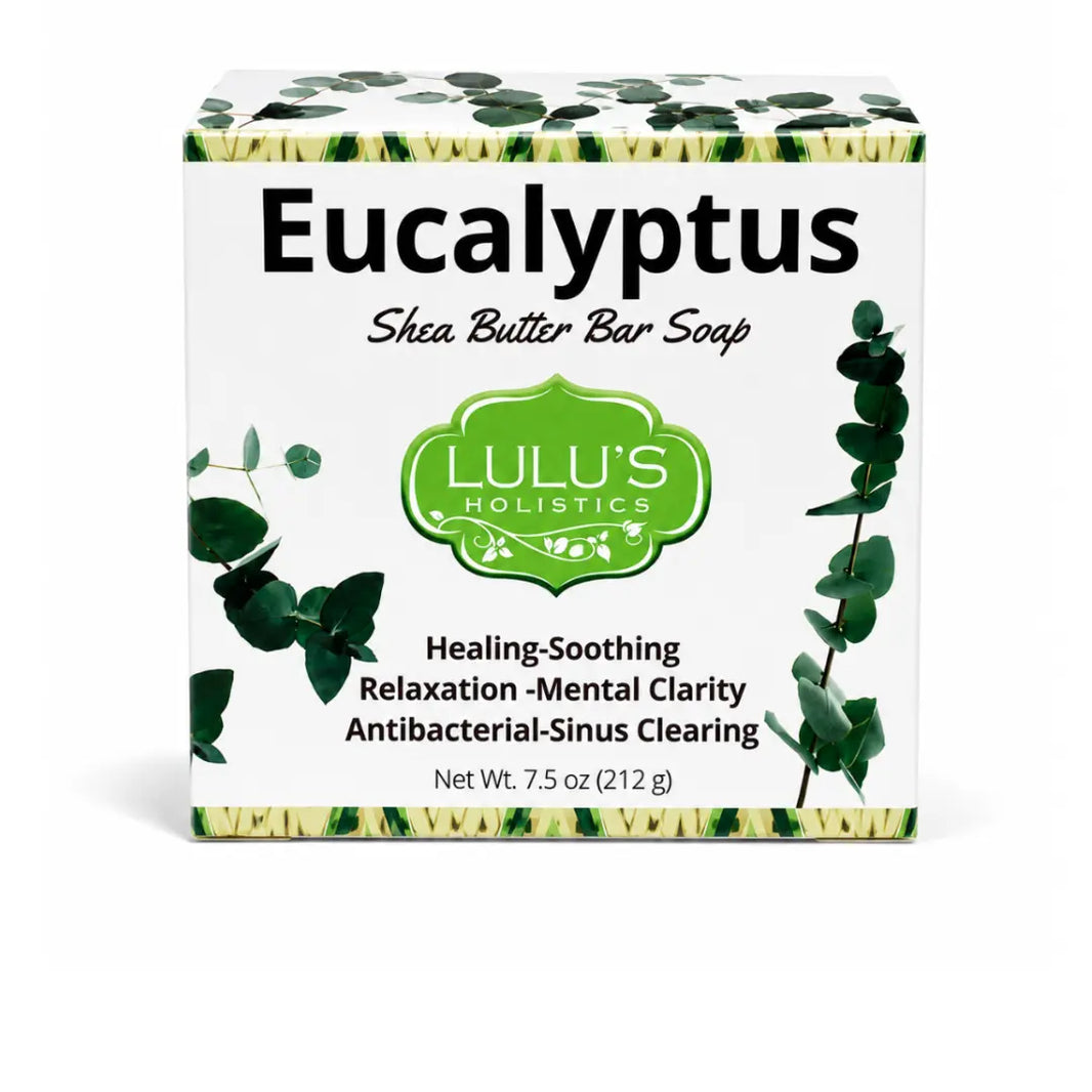Lulu's Holistics Eucalyptus Shea Butter Bar Soap – Clarifying Cleanse-Lulu's Holistics Eucalyptus Shea Butter Bar Soap – Clarifying Cleanse