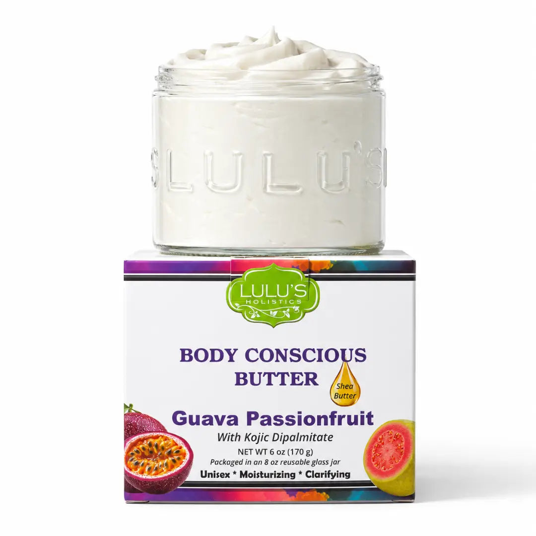 Lulu's Holistics Guava Passionfruit Kojic Whipped Shea Body Butter – Target Uneven Tone & Glow-Lulu's Holistics Guava Passionfruit Kojic Whipped Shea Body Butter – Target Uneven Tone & Glow