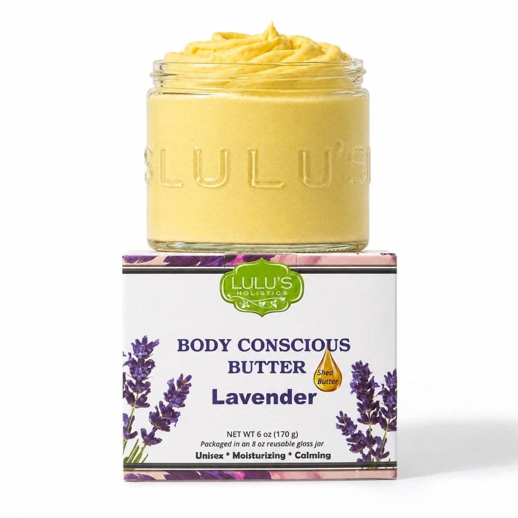 Lulu's Holistics Lavender Glowing Whipped Body Butter with Raw African Yellow Shea Base-Lulu's Holistics Lavender Glowing Whipped Body Butter with Raw African Yellow Shea Base