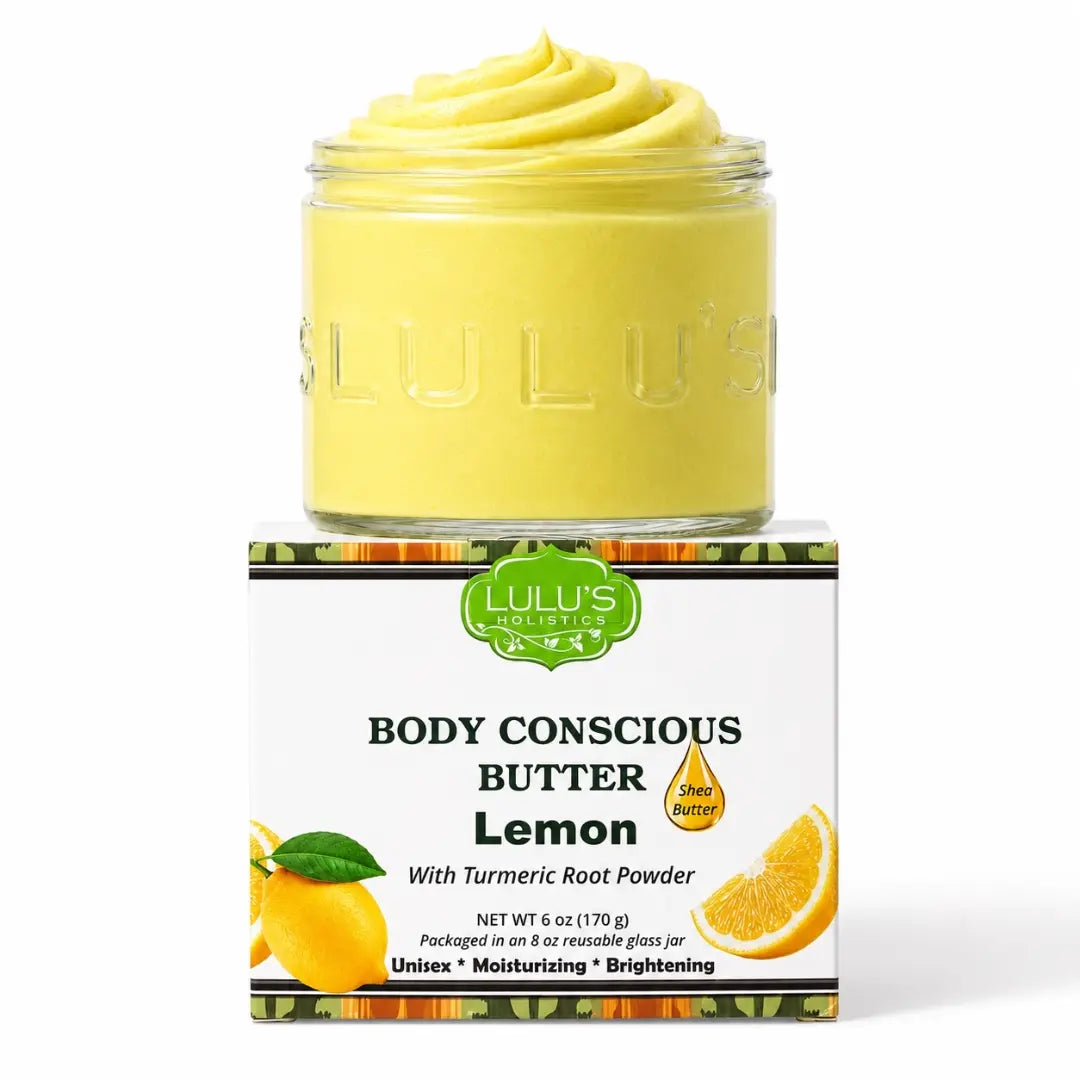 Lulu's Holistics Lemon Turmeric Whipped Body Butter – Target Uneven Tone & Glow-Lulu's Holistics Lemon Turmeric Whipped Body Butter – Target Uneven Tone & Glow