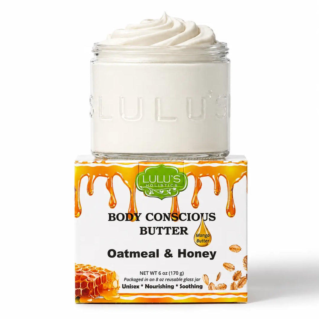 Lulu's Holistics Oatmeal & Honey Whipped Mango Body Butter – Non-Greasy, Gentle Hydration-Lulu's Holistics Oatmeal & Honey Whipped Mango Body Butter – Non-Greasy, Gentle Hydration